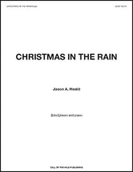 Christmas in the Rain Unison choral sheet music cover Thumbnail